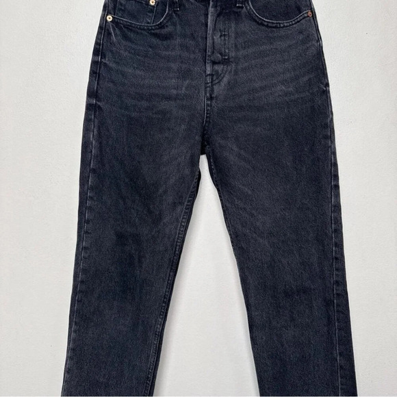 Zara Womens 2 Frayed  Hem High Waist Jeans - Picture 6 of 13